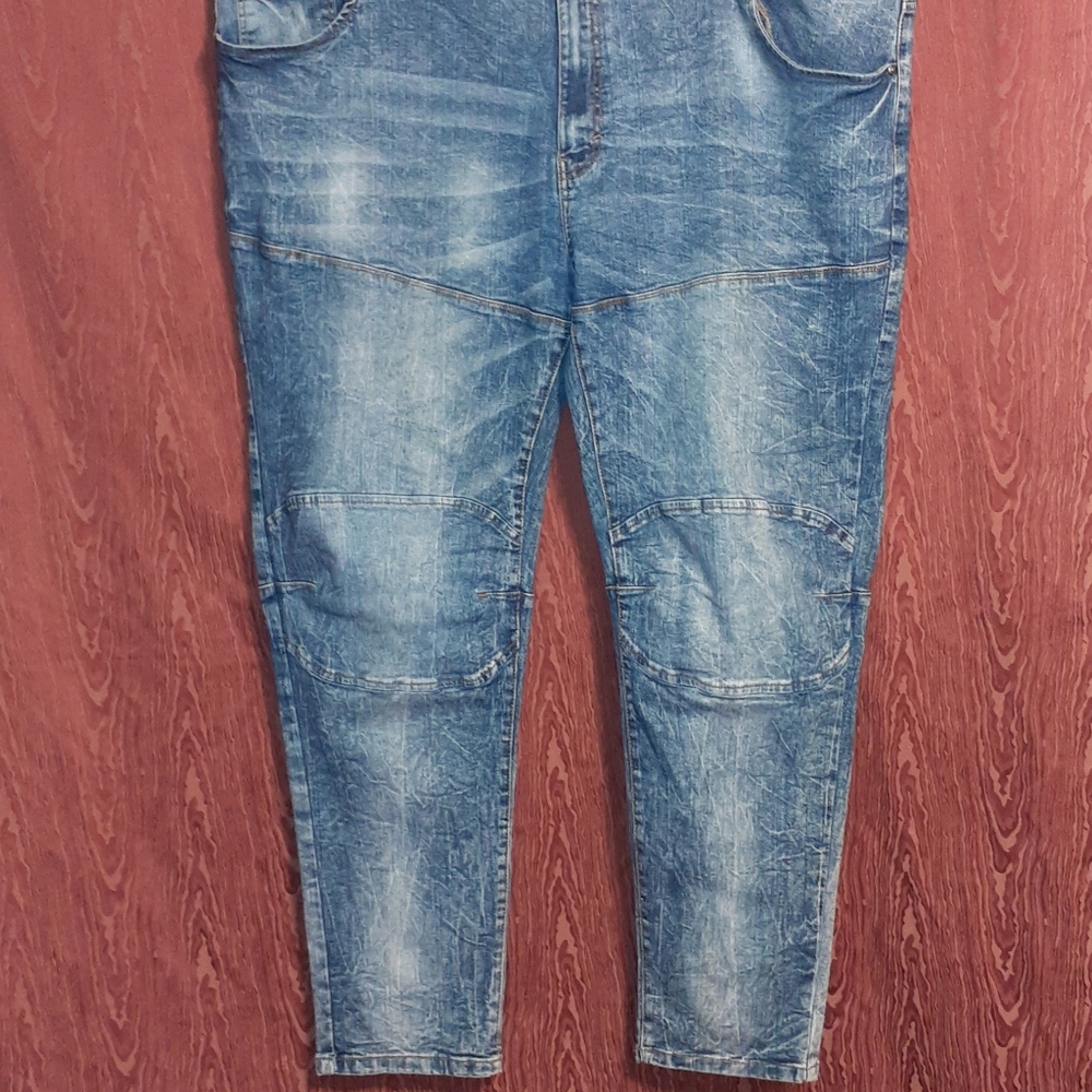 JEANIUS JEANS Men's Stonewashed 50Wx42L